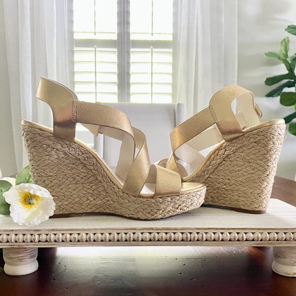 Michael Kors Gold Wedges - Picture 4 of 11